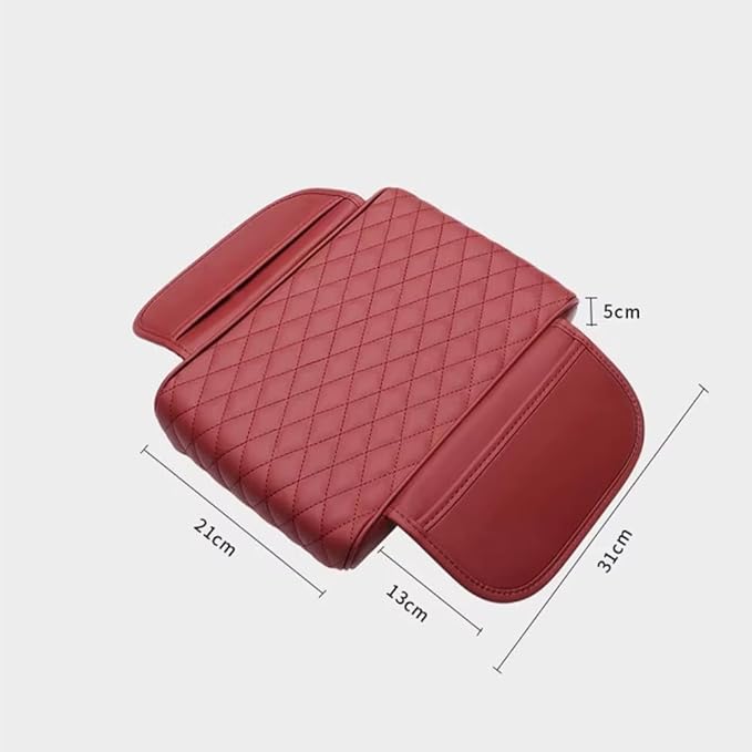 Car Armrest Pad for BMW X3 G01 F25 E83 2003-2019 2020 2021 2022 2023 2024 Leather Armrest Box Mat Center Console Cushion Pad Universal Armrest Seat Box Cover Protector,Grey