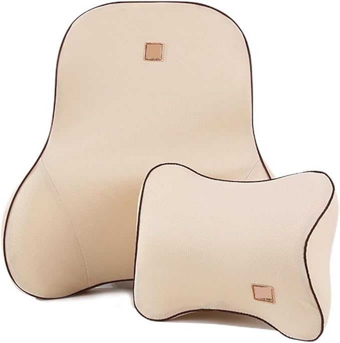 Car Driver Pillow Lumbar Support Back Cushion Fit for Seat Neck Pillow Washable Pillow Cushion(1pcs Black Neck)