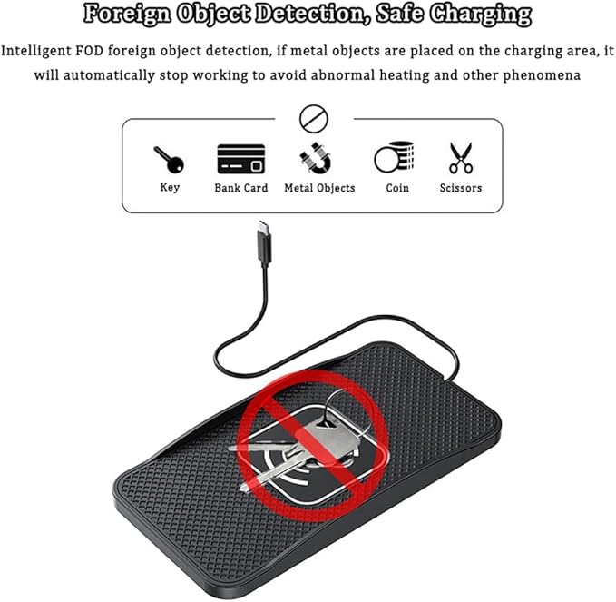 Wireless Car Charger Pad for Mazda CX-50 2023-2026, Type-C/USB 20W Car Wireless Charger Non-Slip Phone Charging Pad Car Accessories,B 30cm Cable USB Plug