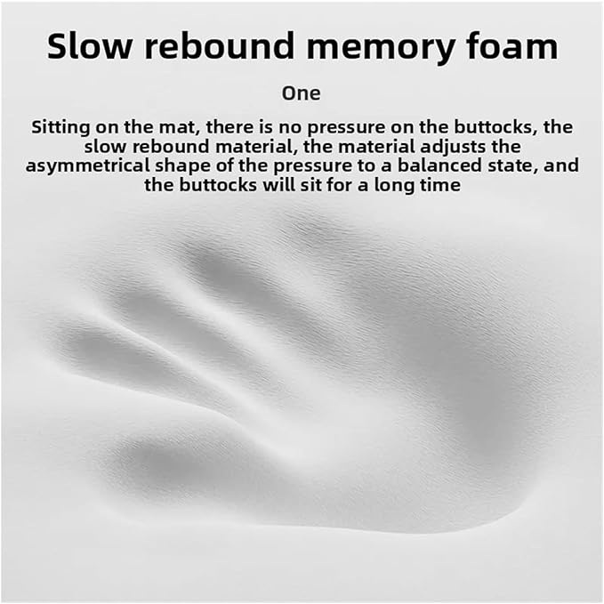 Memory Foam Car Seat Cushions with Lumbar Support - Cool and Breathable Comfort for Car and Office Use(B,35x35cm)