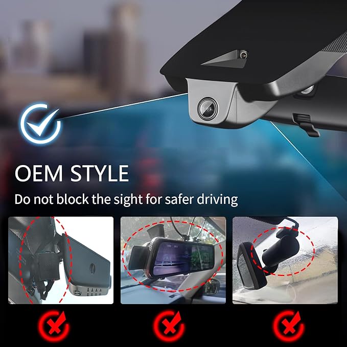 mangoal 4K Dash Cam fit for Toyota Camry & Camry Hybrid 2021 2022 2023 2024 (Model A), LE L XLE TRD XSE SE, Integrated OEM Look, UHD 2160P Video, App & WiFi,128GB Card,Not fit for Camry 2025
