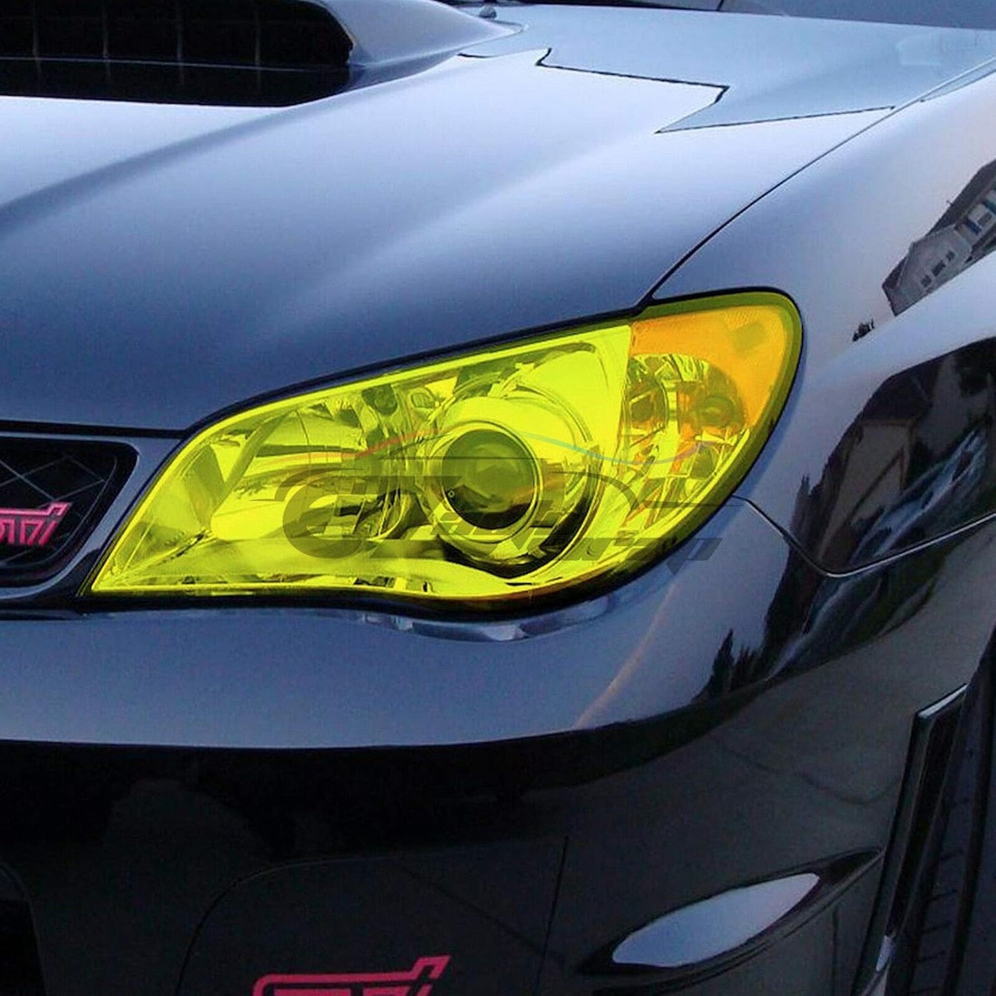 EZAUTO WRAP Free Tool Kit 12"x72" (1FT x 6FT) Glossy Medium Black Smoke Headlight Taillight Fog Light Side Marker Vinyl Tint Film Self Adhesive