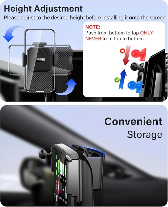 SKYLOTEC Car Phone Holder for Honda Accord 2018 2019 2020 2021 2022 Accessories 8-Inch Screen Fixed Clip, Automobile Cradles Phone Mount, Cell Phone Base Not Block Air Vent