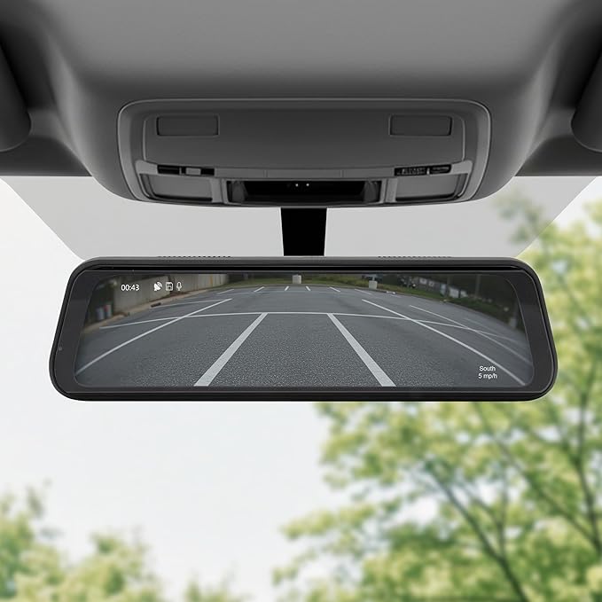 Stinger Ford Bronco (2020+) 9.66โ 4K UHD Touchscreen Digital Rear View Mirror Monitor & 4K Front Dashcam, 2K Back Up Camera, Anti-Glare Night Vision, Built-in DVR w/ 64GB SD Card, Impact Detection