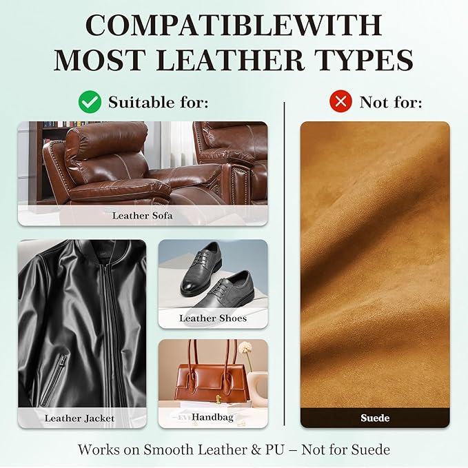 Leather Color Restorer, Recoloring Balm, Scratch Remover, Dye, Paint, Repair Kit for Furniture, Couches, Car Seats, Shoes, Bags, Beige