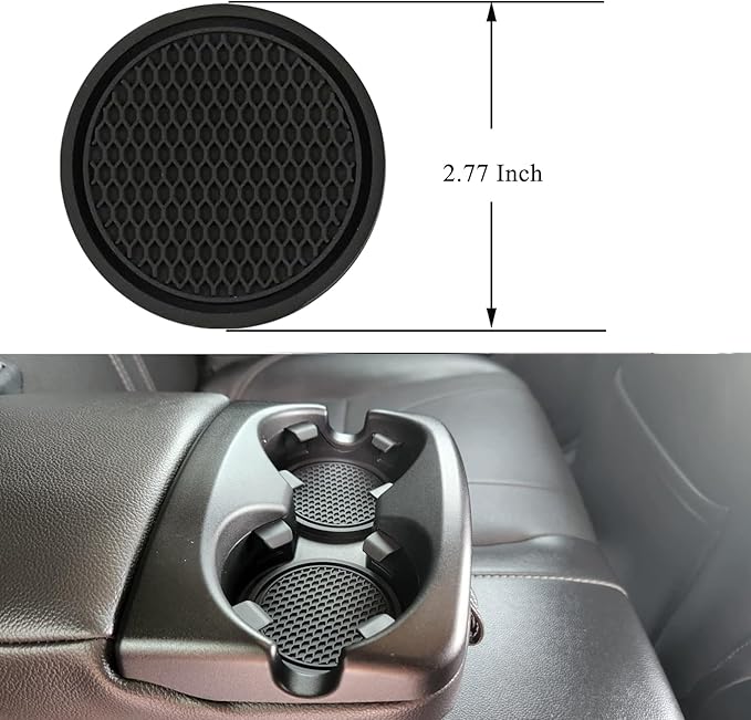Car Seat Gap Filler Organizer Compatible with Subaru Outback Accessories Seat Gap Plug Blocker with Storage Slot Non-Slip Car Cup Holder Coaster 2 Pack Black