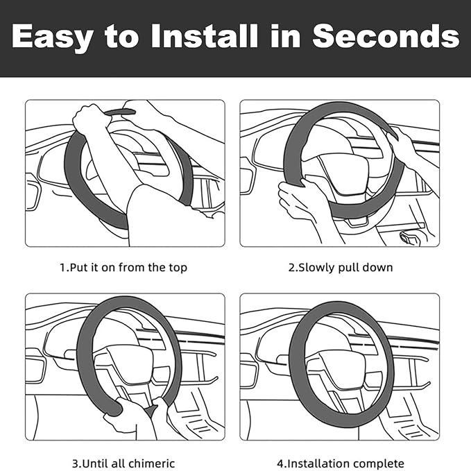 Car Steering Wheel Cover for Women Men, Non-Slip Topography Topographic Map Steering Wheel Protector, Universal 14"-15" Fit for Cars, SUVs, Trucks (Topography)