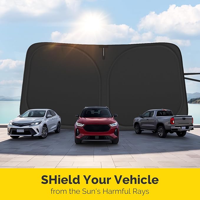 Car Windshield Sun Shade Compatible with 2020 2021 2022 2023 2024 2025 2026 Ford Explorer Accessories Sunshade Custom for Explorer SUV ST XLT, Limited, Platinum Windshield Cover Sun Visor