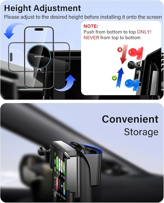 Phone Holder for Mazda CX-5 CX5 2021-2025 Accessories 10.25-Inch Screen Fixed Clip, Car Magnetic Phone Mount Compatible with MagSafe, Magnets Fast Wireless Charger CX 5 Cell Phone Holder Base