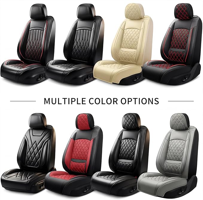 Fit TLX Car Seat Covers for Acura TLX 2014-2025 2026 - Premium Leather, Waterproof, All-Weather, Airbag Compatible, Anti-Slip, Breathable, Easy Install, Seat Protectors, Full Set, Beige