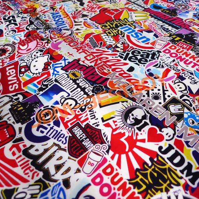 Free Tool Kit EZAUTOWRAP ES Bomber Hellaflush Anime Cartoon Car Vinyl Wrap Sticker Decal Air Release- 60"X180" (5FT X 15FT)