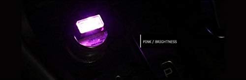 2 Piece Color Ultra USB Plug In Mini LED Car Interior Ambient Lighting Lamp Kit (RED)