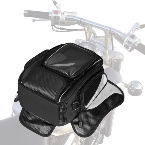 Motorcycle Tank Bag for Yamaha FZ 07 2015-2017, Magnetic & Strap Mount Tank Bag for Motorcycles, Motorcycle Touring Navigation Luggage Bag Tank Bags, B Magnetic