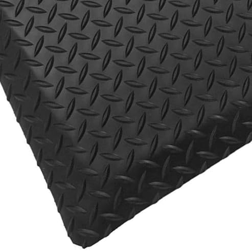 Rhino Mats, American Classic Diamond Anti-Fatigue Mats, Industrial Ergonomic Comfort Standing Mat for Work, Home, Garage, Office, Kitchen or Anywhere (Black 9/16" Thick, 3 FT. x 4 FT.)