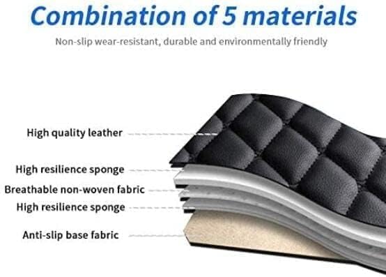 Custom Car Floor Mat Compatible with 97% Car Models Luxury Leather All Weather Waterproof Anti-Skid Full Coverage Car Mats (Black)