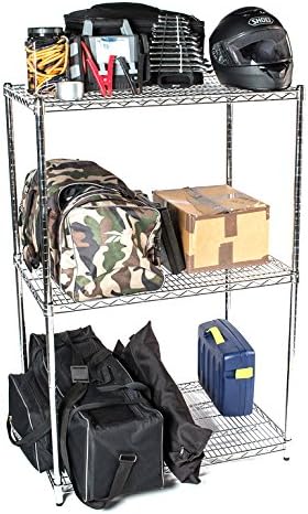 Omega 18" Deep x 54" Wide x 74" High 3 Tier Chrome Starter Shelving Unit