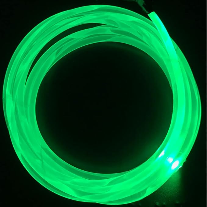 10ft Super Bright MMA Plastic Optic Fiber Side Glow - LED Light Source Soft Optical Fiber Light Guide Strip