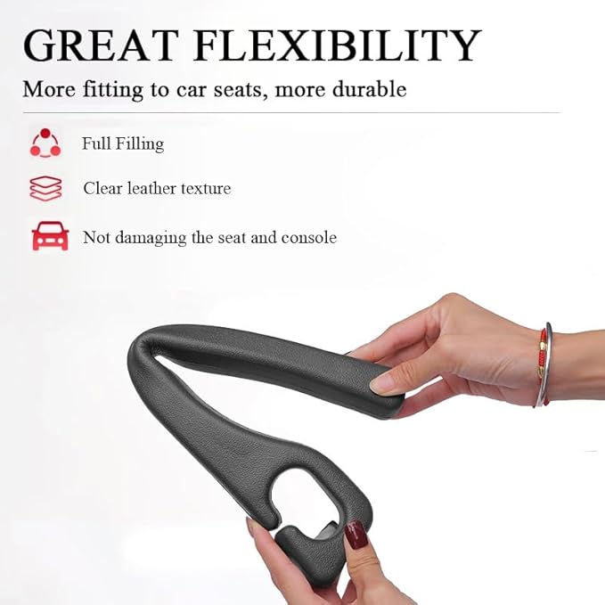Car Seat Gap Filler Organizer Compatible with Honda Accord Accessories Seat Gap Plug Blocker with Storage Slot Non-Slip Car Cup Holder Coaster Black