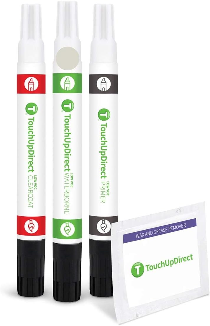 TouchUpDirect 1F7 Classic Silver Metallic Compatible with Toyota Exact Match Touch Up Paint Combo - Preferred Kit