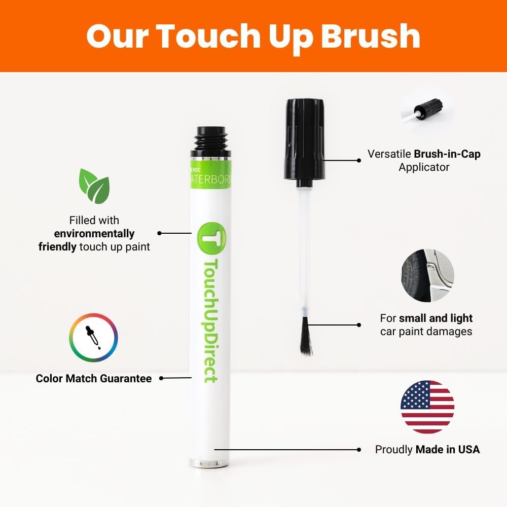 TouchUpDirect 4X1 Titanium Glow Compatible with Toyota Exact Match Touch Up Paint Brush - Platinum Kit