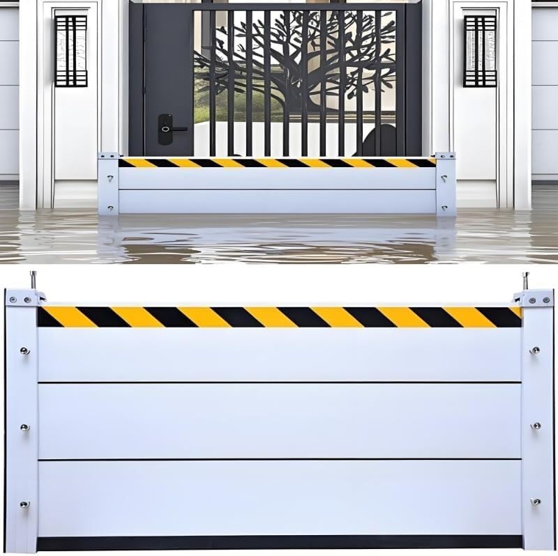 Flood Barriers for Home Exterior,Aluminum Alloy Outdoor Garage Doors Water Barriers for Flooding(H47.2Inch,L8.5FT)