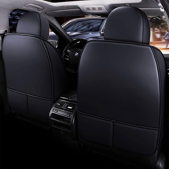 for Chevy Equinox Seat Covers 2005-2026, Full Coverage Customized Car Seat Covers, Premium Leather Waterproof Stain-Resistant Easy to Install (Luxury 5 Seats, Black&Coffee)