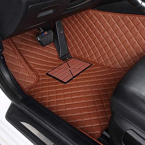 Custom Floor Mats for Cars fit 95% Sedan SUV Sports Car Full Coverage All Weather Men Women Pads Protection Non-Slip Leather Floor Liners (Red Black 2)