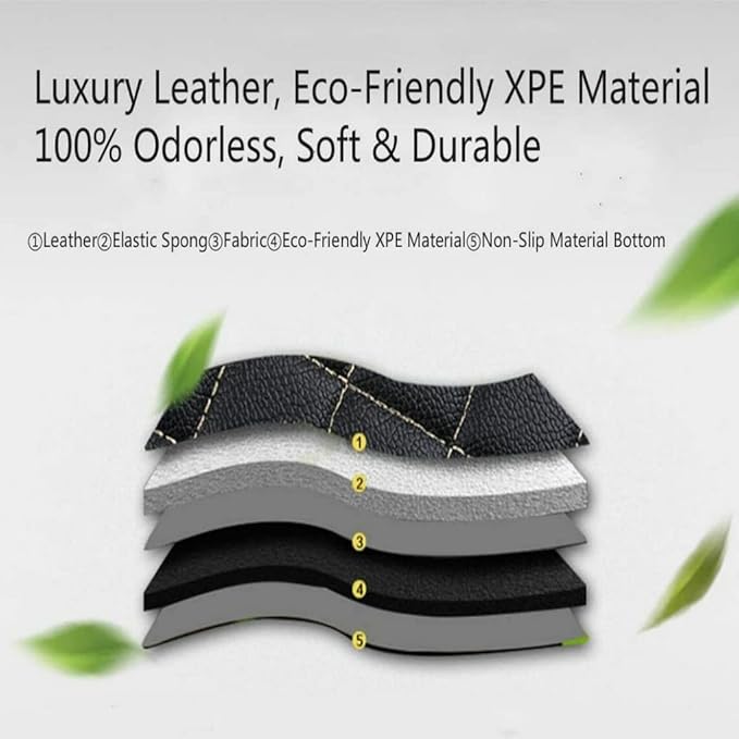 Customize Car Floor Mats for 99% Sedan SUV Sports Car All Weather Leather Full Coverage Waterproof Non-Slip Vehicle Lining Pads (Black Purple Stitching)