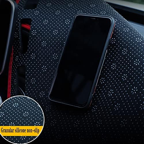 Dashboard Cover Mat for Jeep Wrangler JK 2007-2017,Durable Polyester Car Dash Protector,Non-Slip Dash Board Cover Pad,Universal Fit,Easy to Clean,Red