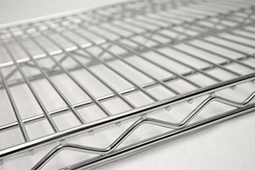 Omega 18" Deep x 18" Wide x 96" High 3 Tier Chrome Starter Shelving Unit