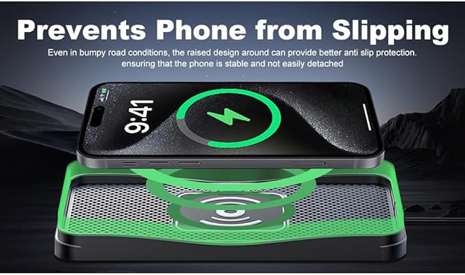 Wireless Car Charger Pad for Toyota FJ Cruiser 2007-2014, Type-C/USB 20W Car Wireless Charger Non-Slip Phone Charging Pad Car Accessories,B 30cm Cable USB Plug