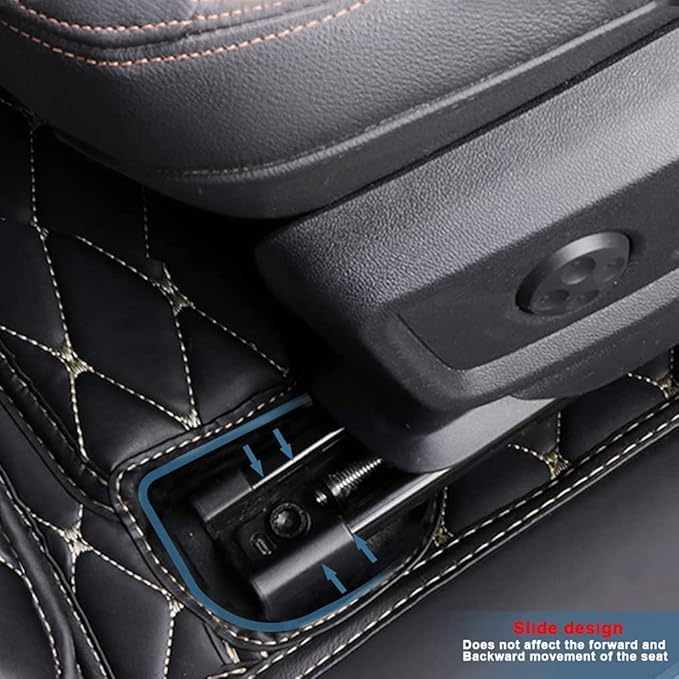 MELKEN Custom Fit Leather Car Floor Mats for 95% of Cars Full Coverage Floor Liners Car Mats (Black & Gray)