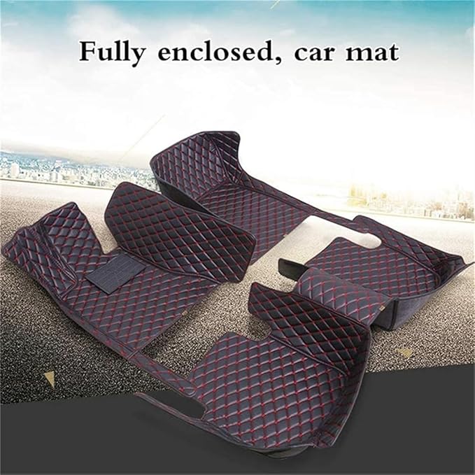 Custom Car Mats All Weather Fit Automotive Floor Mats PU Leather Protector Mat for Most Sedan, SUV, Truck Floor Mats (3D Brown car mats)