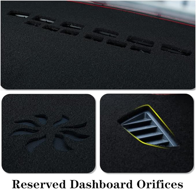 Dashboard Covers for 2007-2013 Chevy Silverado(Single Storage Box),Polyester Dash Cover mat,Car Dash Board Protecter Cover,Interior Dash Cover Mat,Black