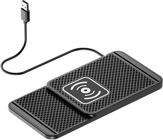 Wireless Charging Pad for Car for Ford F-150 Lightning 2022-2025, Non-Slip Type C/USB 20W Fast Phone Charging Pad DIY Trim-to-Fit No Interior Damage,A&USB