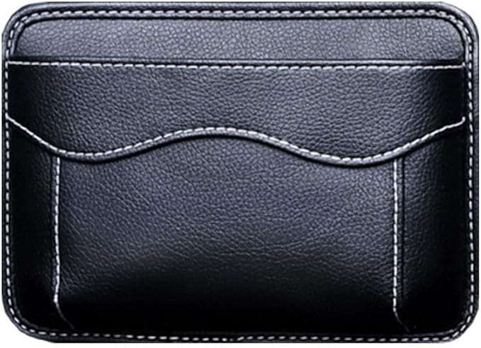 Car Side Pocket Organizer, Auto Seat Pockets PU Leather Pen Phone Holder Tray Pouch Used for Car Door, Window, Console, Seat -Fits to Organize Document, Registration, Notepad, Gadgets, Pen