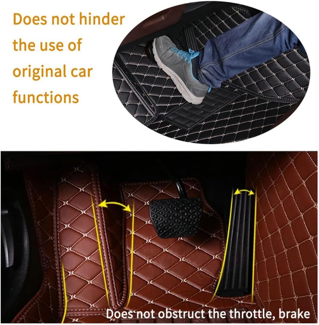 Custom Personalized Floor Mats for Cars，Luxury Full Coverage All Car Floor Mats，Anti-Slip Leather Car Mat Set ，Custom Floor Mats for 99% of Cars, Trucks & SUVs. (Black Purple)