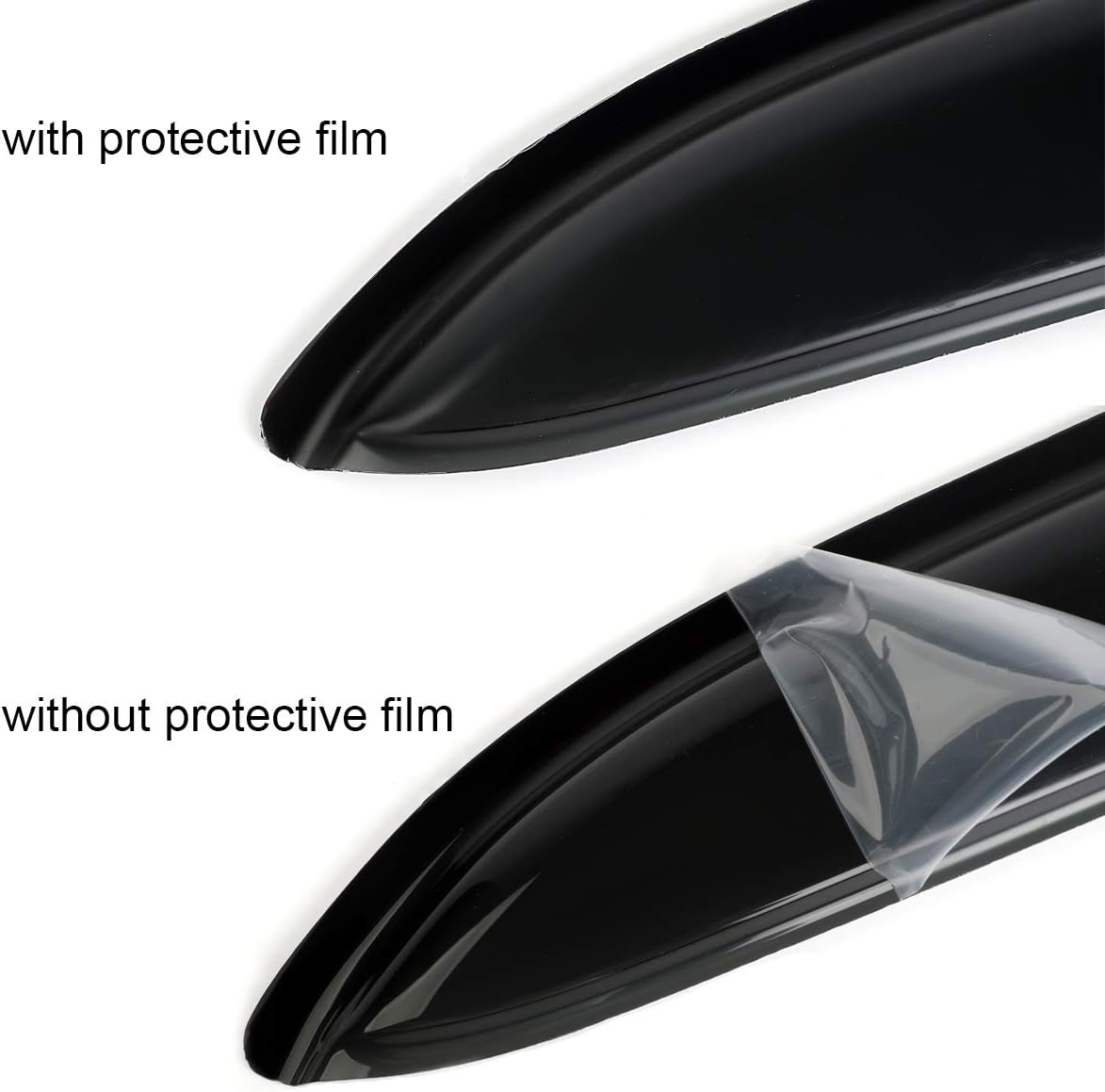 Original Side Window Deflector Visor Rain Guard fit for 2007-2017 Jeep Patriot,Outside Mount Tape-on Shatterproof Dark Smoke,4pcs Window Shades 94359