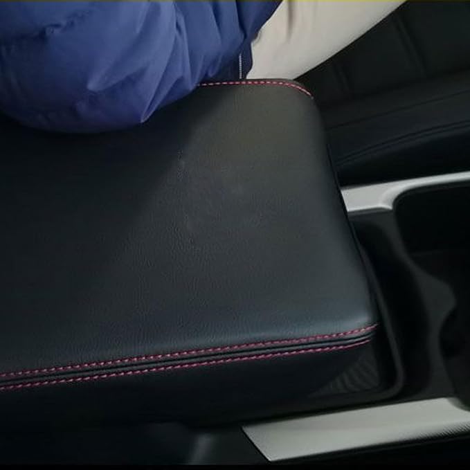 Compatible with Center Console Armrest Cover for Honda Civic 2012 2013 2014 2015 Leather Arm Rest Storage Box Lids Cushion Protector Pad