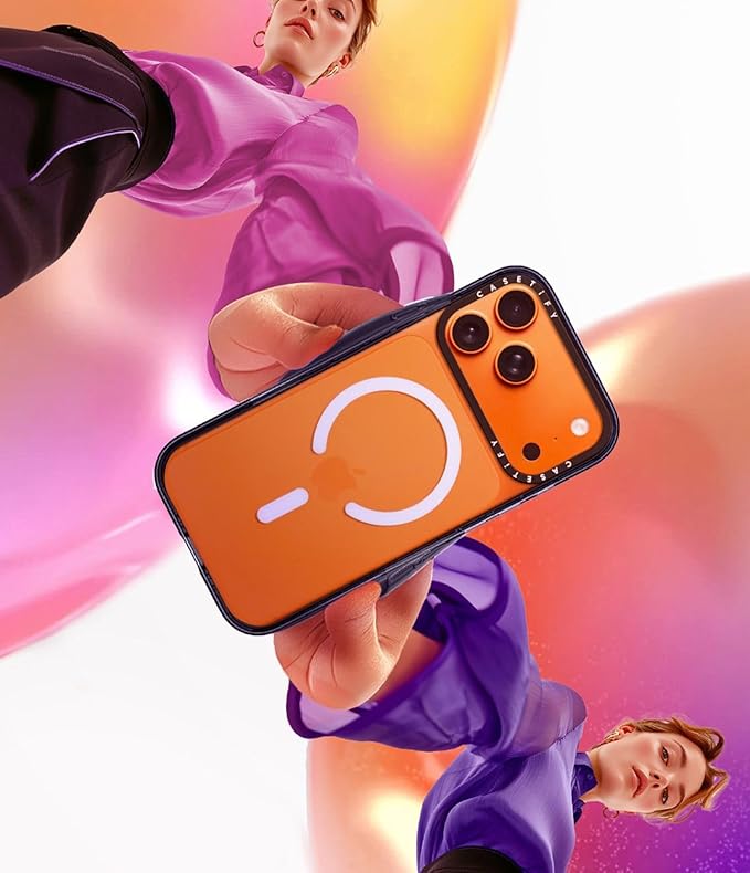 CASETiFY Impact iPhone 17 Pro Case [Slim/Compatible with Magsafe / 8.2 ft. 4X Military Grade Drop Protection] - Tomatoes - Clear Black