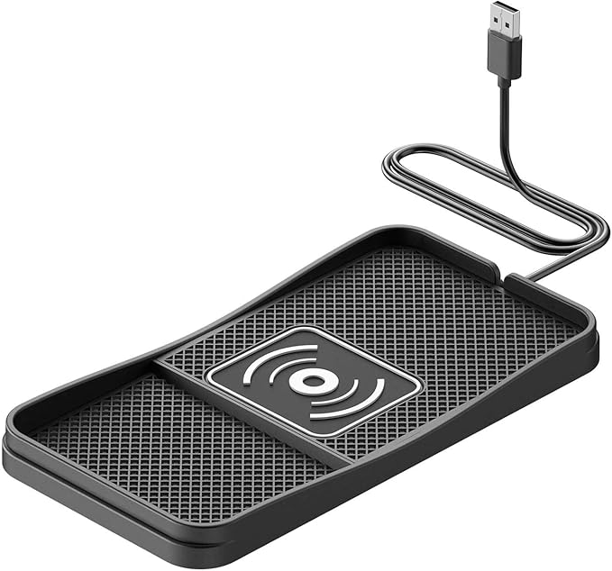 Car Wireless Charger Pad for Audi Q8 2019-2026, Fast Car Wireless Charging Pad for Car Center Console, Non Slip Charging Mat,1M-USB