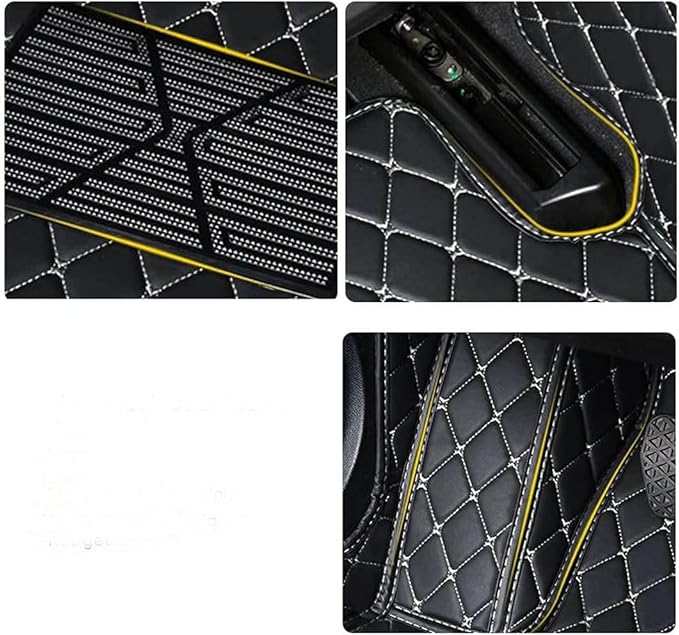 Car Floor Mats Automotive Floor Mats Vehicle Specific All Weather Protection Custom Compatible with Most of 98% Cars SUVs (Purple and Brown)