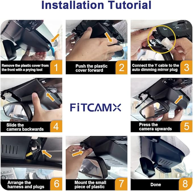 Fitcamx Front 4K+Rear 1080P Dash Cam Adapts for Hyundai Palisade 2020 2021 2022 Limited SE SEL Calligraphy (Part No#S8000), OEM Look, Dual Loop Recording, WiFi & APP, G-Sensor, Easy to Use, 128GB Card