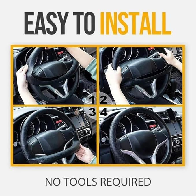 Cooling Steering Wheel Cover, Car Steering Wheel Cover, Anti-Slip Car Steering Wheel Protective Cover, Fit 12.6-16 Inch, for Car SUV Truck Van, for Women & Men (Purple)