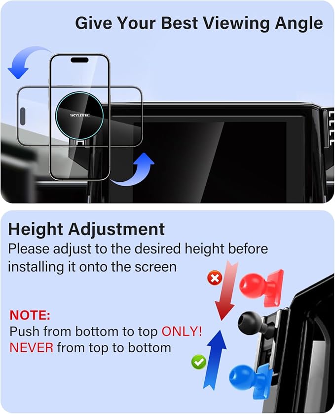 Phone Holder for Mazda CX-5 CX5 2017-2020 Accessories 7-Inch Screen Fixed Clip, Car Magnetic Phone Mount Compatible with MagSafe, Strong Magnets Fast Wireless Charger CX 5 Cell Phone Holder Base