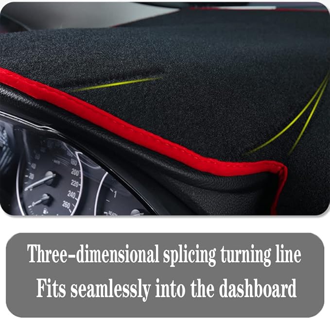 Dash Covers for 2007-2013 Chevy Silverado(Single Storage Box),Polyester Dash Cover mat,Car Dash Board Protecter Cover,Interior Dash Cover Mat,red