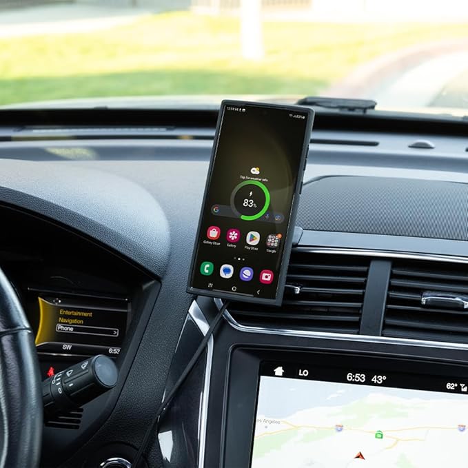 Quad Lock Adhesive Dashboard/Console Car Phone Holder Kit with MAG Wireless Charging Head V2 and MAG Phone Case for iPhone 15