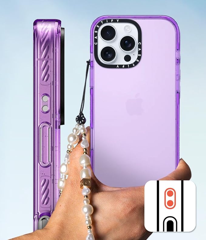 CASETiFY Impact iPhone 15 Pro Case [4X Military Grade Drop Tested / 8.2ft Drop Protection/Compatible with Magsafe] - Sea Shells - Clear Black