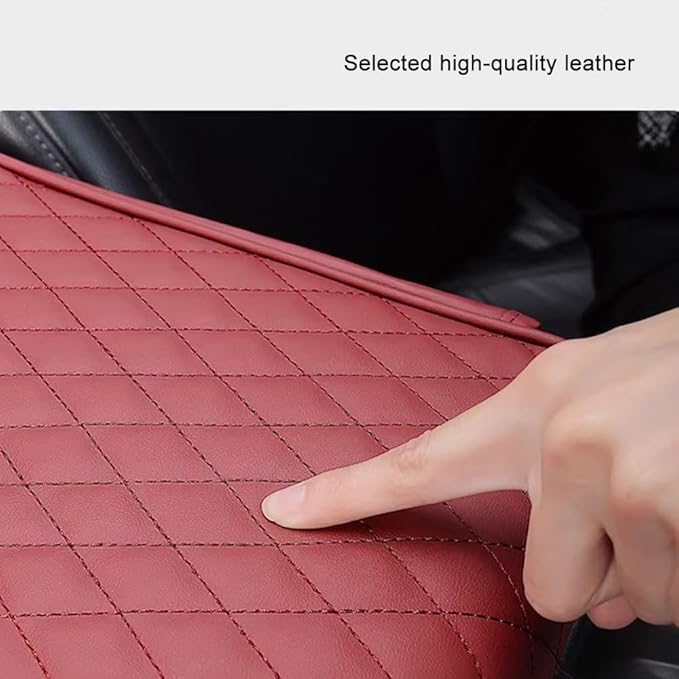 Car Armrest Pad for Lexus GX J150 J120 GX 460 400 GX OR Leather Armrest Box Mat Center Console Cushion Pad Universal Armrest Seat Box Cover Protector,Black, normal