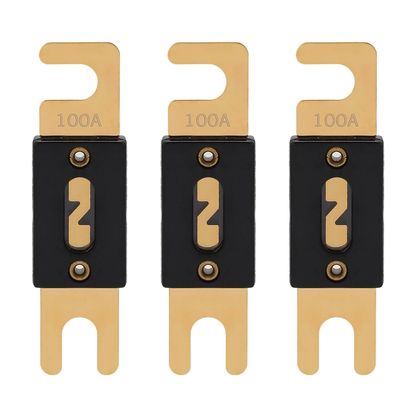 100A ANL Fuse 100 Amp Inline Blade Fuses 32V for Car Audio Inverter Automotive Stereo (Pack of 3 pcs)